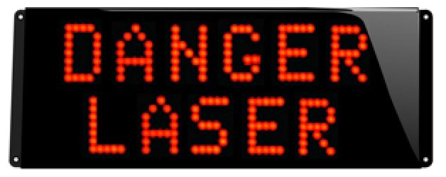 panneau de signalisation lumineuse danger laser