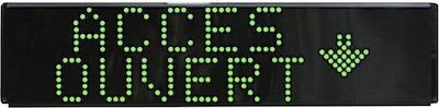 signalisation lumineuse acces ouvert et fleche verte