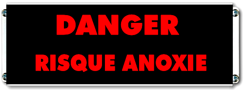 Signalisation lumineuse RISQUE ANOXIE rétroéclairée