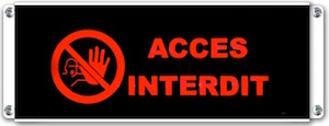 signalisation lumineuse pictogramme acces interdit