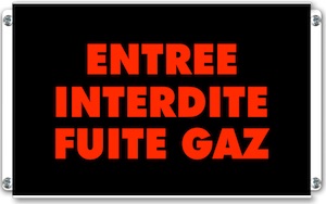 signalisation lumineuse Entrée interdite fuite de gaz