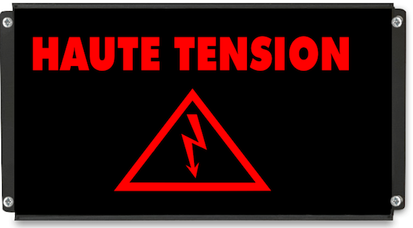 Signalisation lumineuse HAUTE TENSION avec pictogramme Eclair