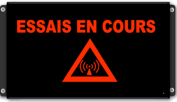 Signalisation lumineuse Essais en cours avec pictogramme radiofréquence