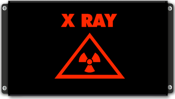Signalisation lumineuse X RAY avec pictogramme Radiation