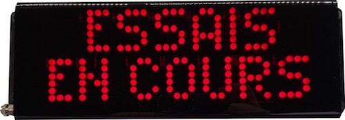 Signalisation lumineuse etanche essais en cours