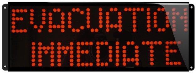 Signalisation lumineuse etanche evacuation immediate 