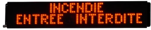 Signalisation lumineuse etanche incendie entree interdite