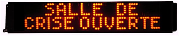Signalisation lumineuse etanche Salle de Crise Ouverte